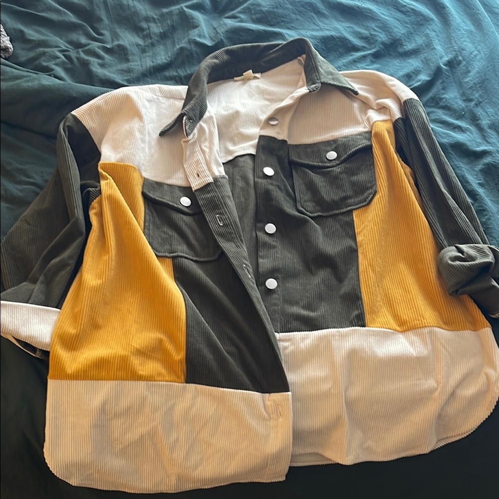 Colorblock Corduroy Jacket